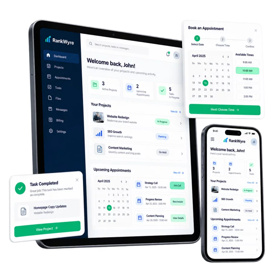 Web apps by Rankwyre