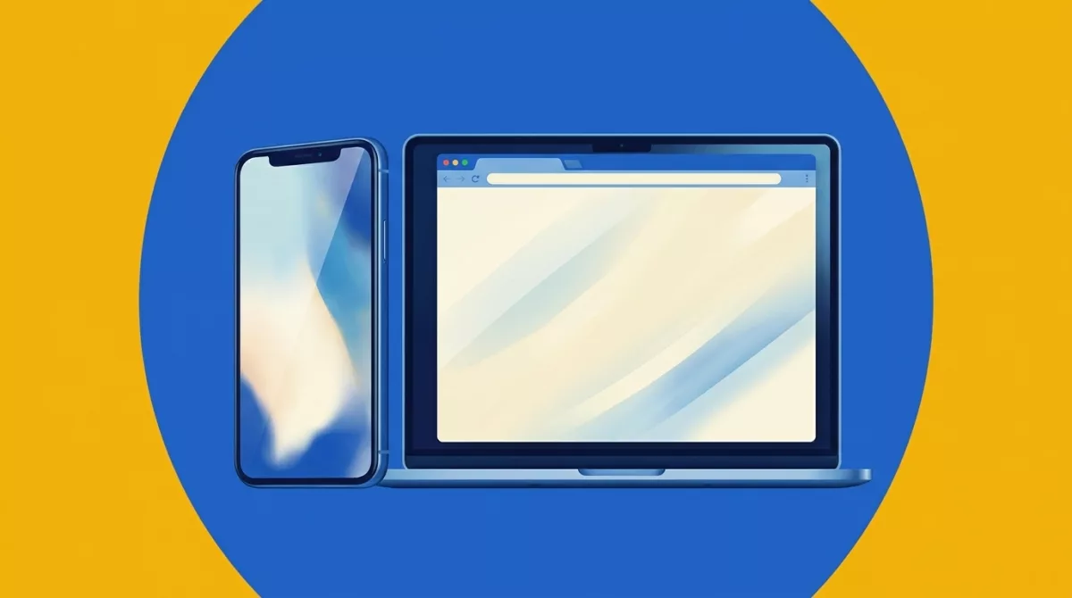 Slate blue illustration of a small open white door standing beside a much larger steel door chained and padlocked shut.