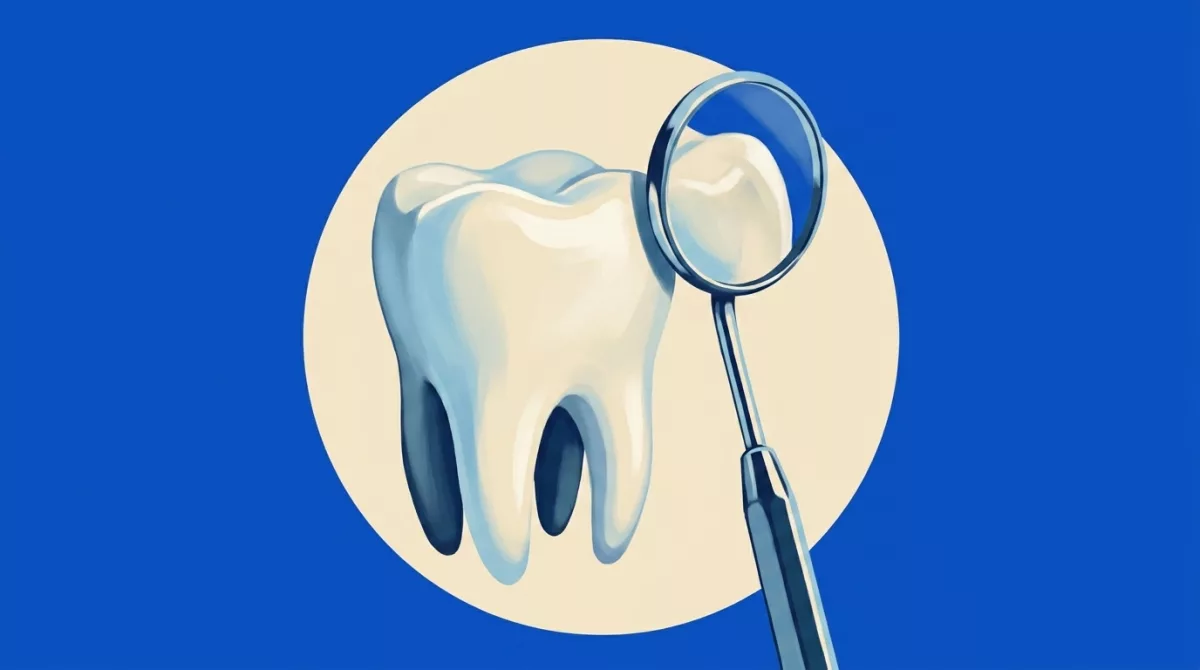 A modern dental practice website open on a laptop next to a smiling patient checking appointment times on a phone