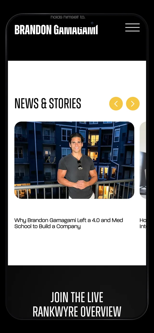 Brandon Gamagami news and stories on a phone