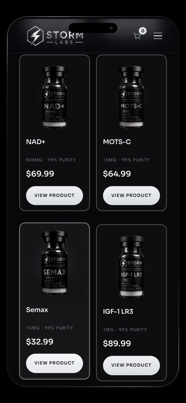 Storm Labs compound listings with pricing on mobile